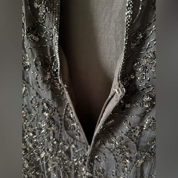 Gorgeous Vintage 70s Stenay Elegant Mini Dress w Beaded Embellishments 100% Silk - Picture 10 of 10